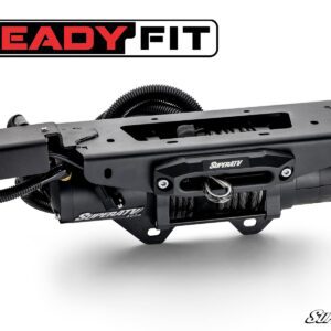 Compact black crossbow with detailed mechanical parts and READY FIT branding.