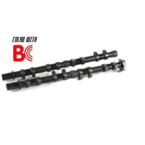 Two black camshafts for engine timing.