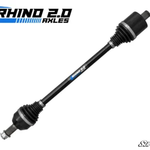 Black ATV CV axle shaft with Rhino logo